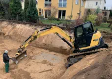 Ausheben einer Baugrube